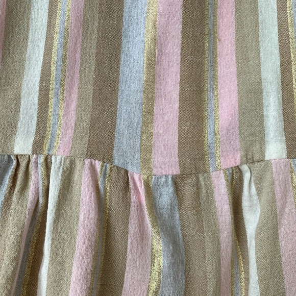 BELLAMBRA LINEN LUREX STRIPE DRESS - Picture 4 of 5